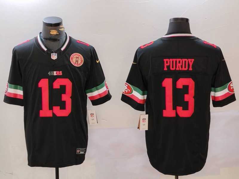 Mens San Francisco 49ers #13 Brock Purdy Black F.U.S.E. Mexico With Gate Bridge Patch Vapor Limited Stitched Jersey Dzhi->san francisco 49ers->NFL Jersey